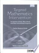 libro Targeted Math Intervention: Nivel K (level K) Kit (spanish Version)